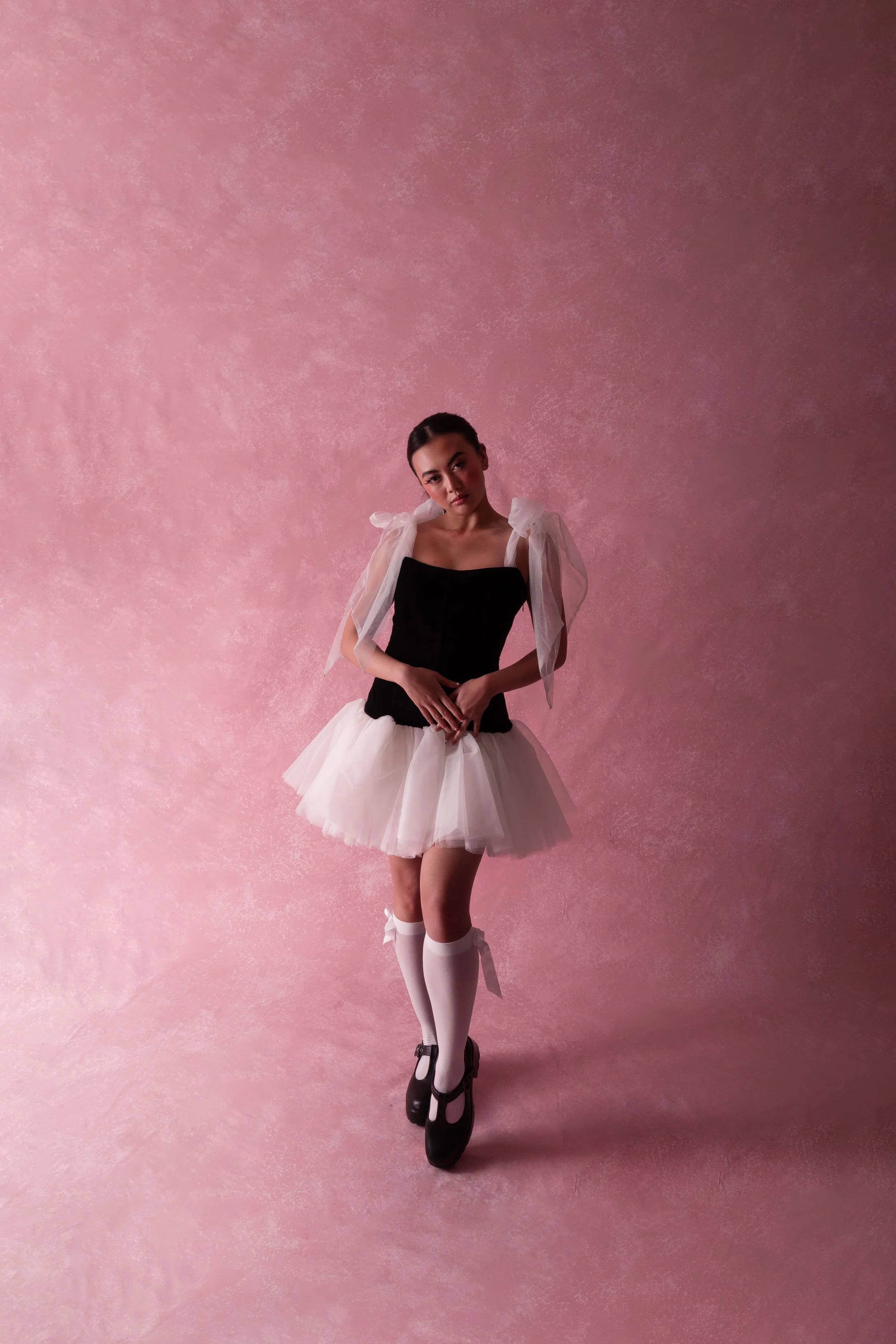 Bow editorial. Radiant, skin‑focused makeup with soft blush tones and delicate detailing. Editorial beauty by Kinga, celebrating inclusive, expressive artistry.