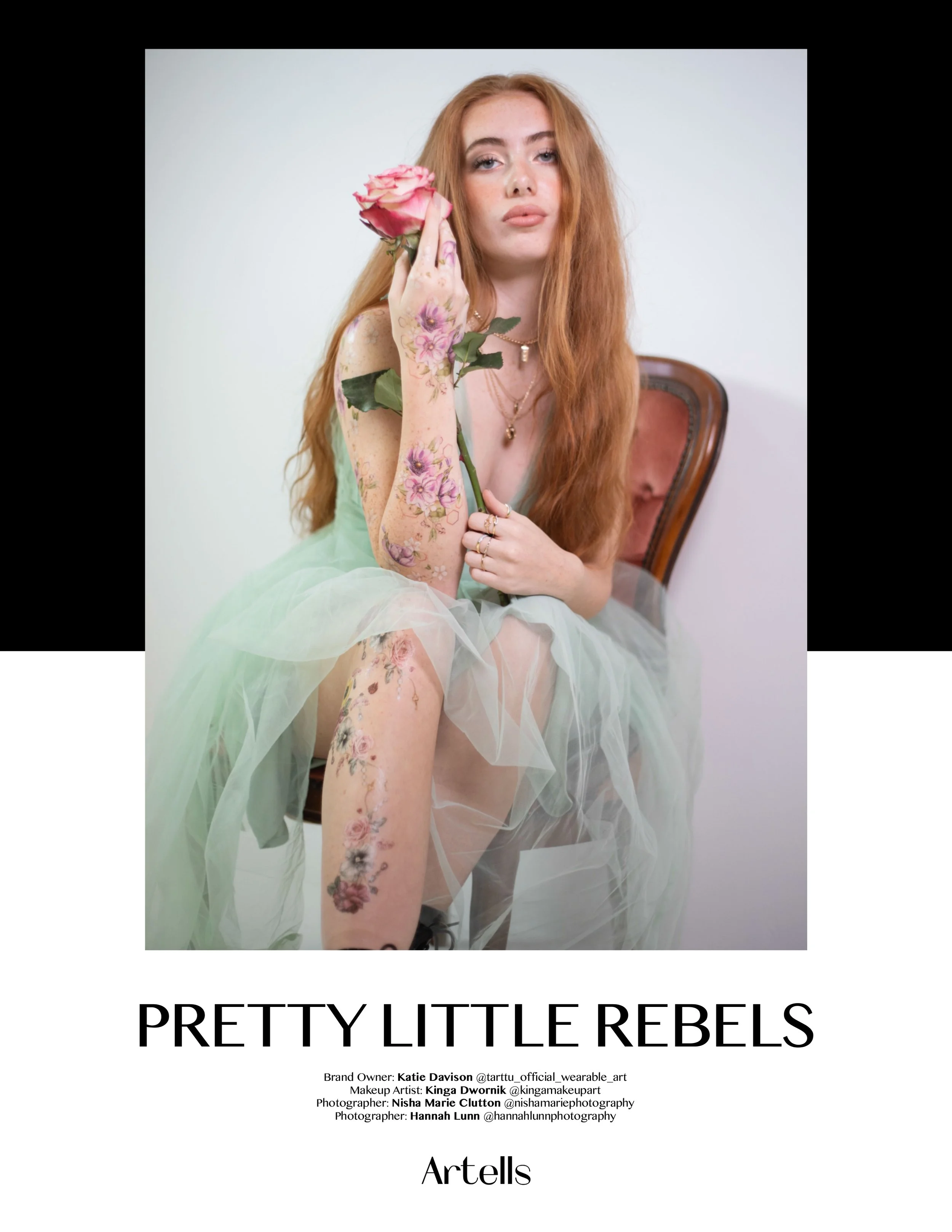 Soft Etherial beauty look for Tarttu Look book. Published in Artells Magazine. Pink soft cheeks, highlighted inner corners.