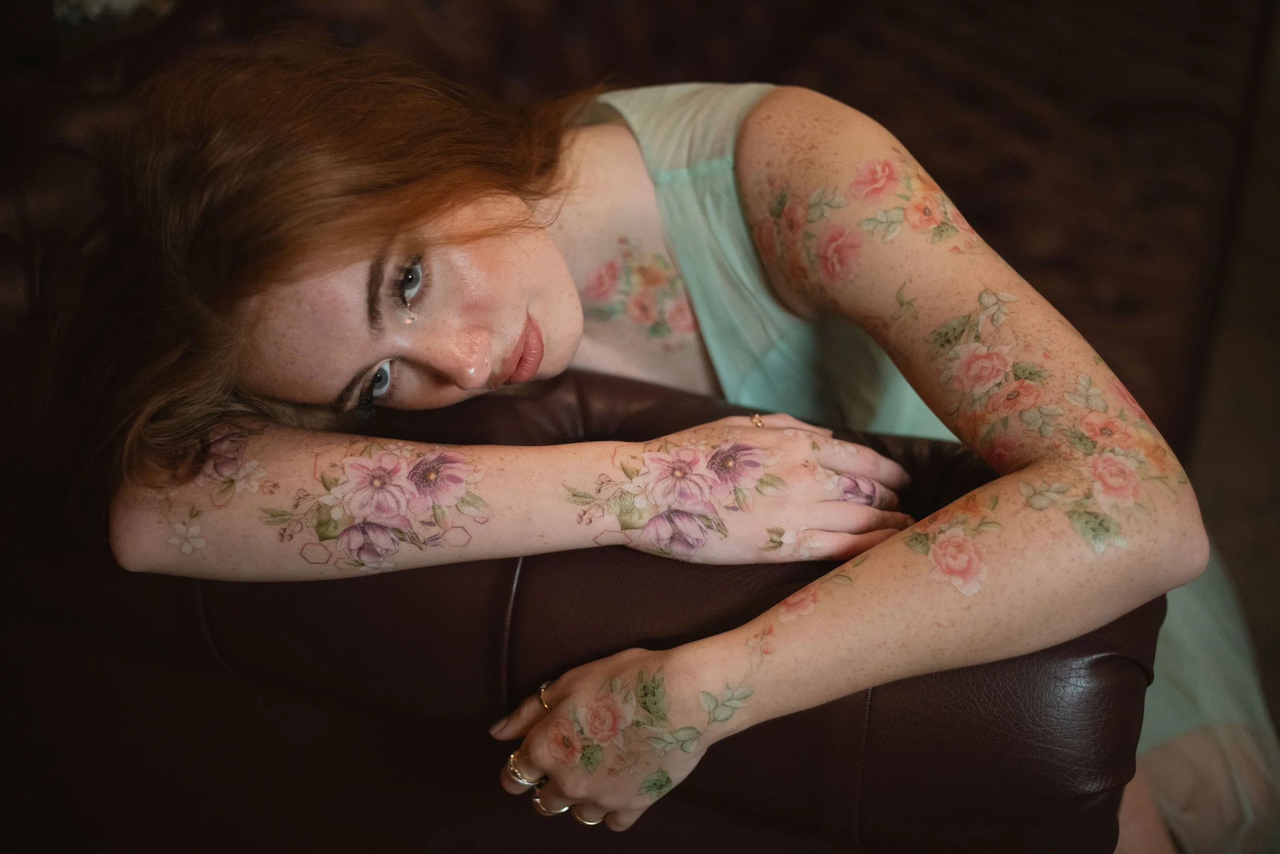 Soft Etherial beauty look for Tarttu Look book. Published in Artells Magazine. Pink soft cheeks, highlighted inner corners.