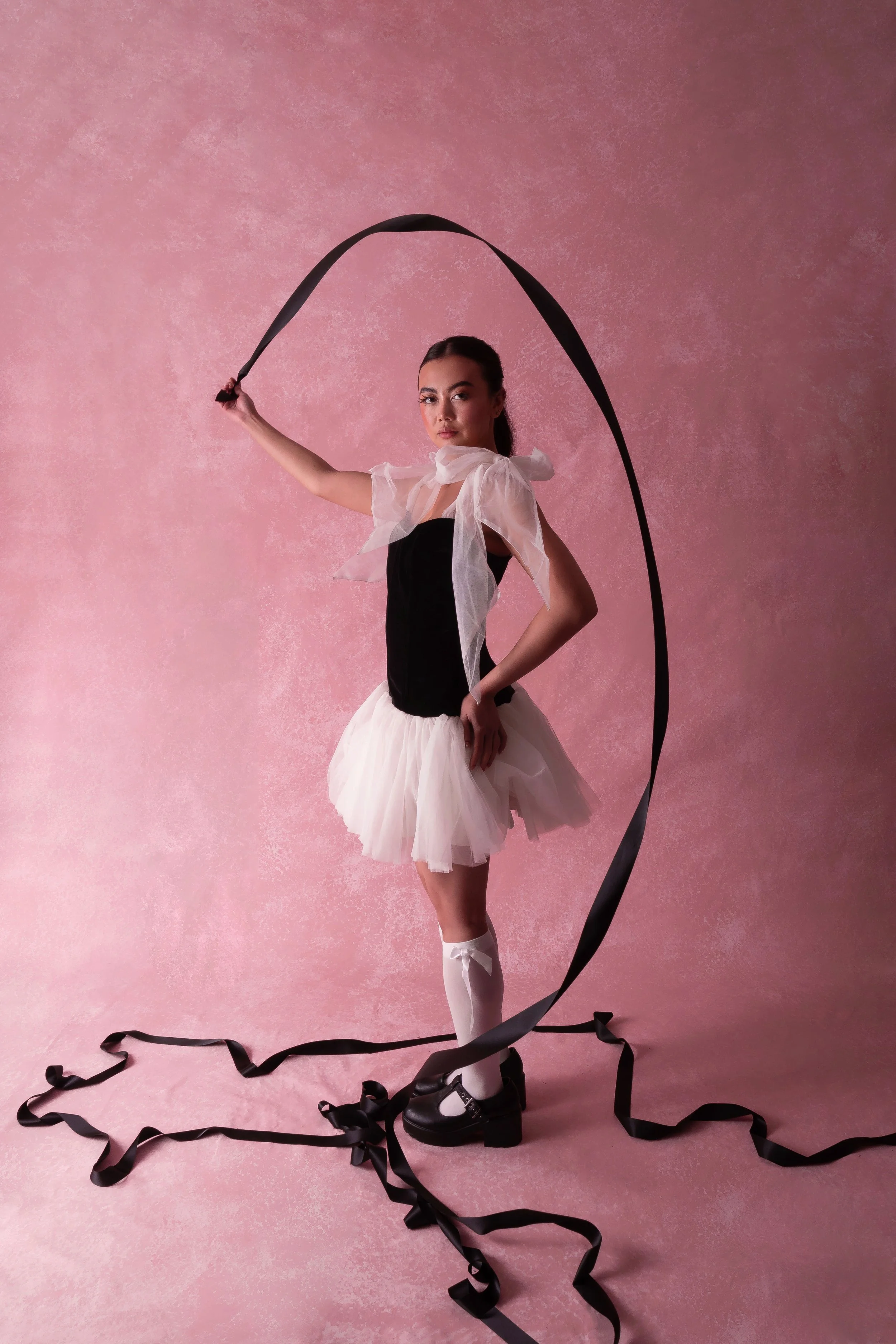 Bow editorial. Radiant, skin‑focused makeup with soft blush tones and delicate detailing. Editorial beauty by Kinga, celebrating inclusive, expressive artistry.