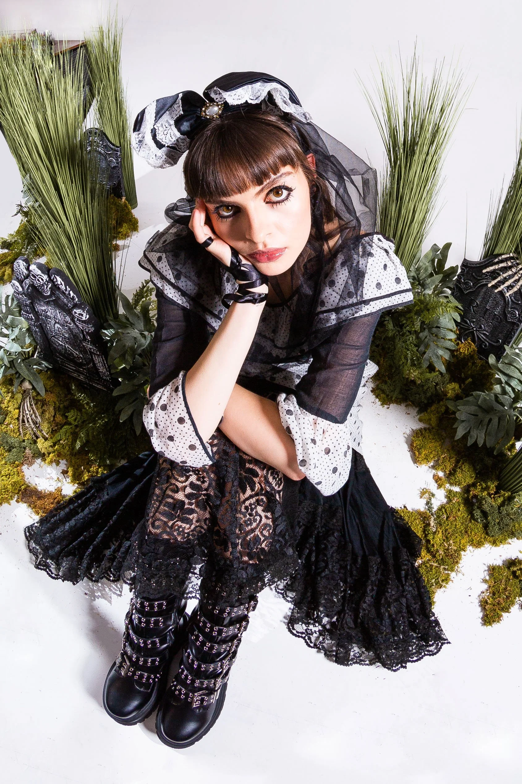 Tim Burton Inspired editorial for Nikon Europe. Spiky lash look 