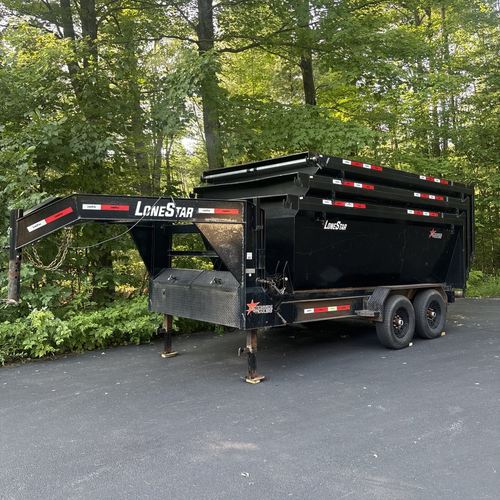 Pap's Dumpsters 15 yard black roll-off dumpster ready for delivery in Northeast Wisconsin