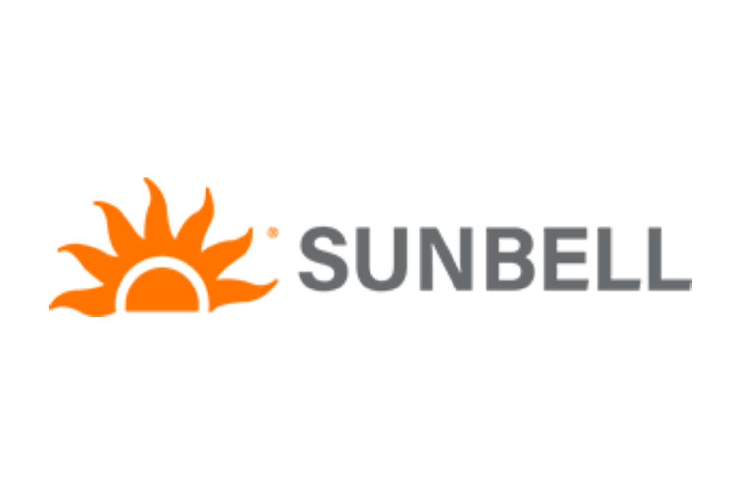 Logo di Sunbell con un sole arancione stilizzato e la scritta 'SUNBELL' in grigio.