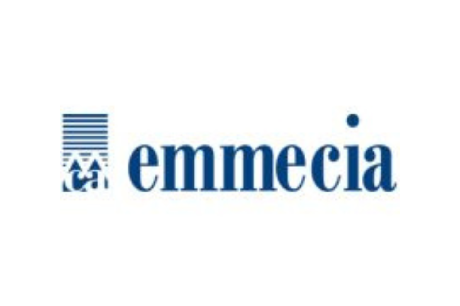 Logo di Emmecì con testo in blu e un'icona stilizzata a sinistra