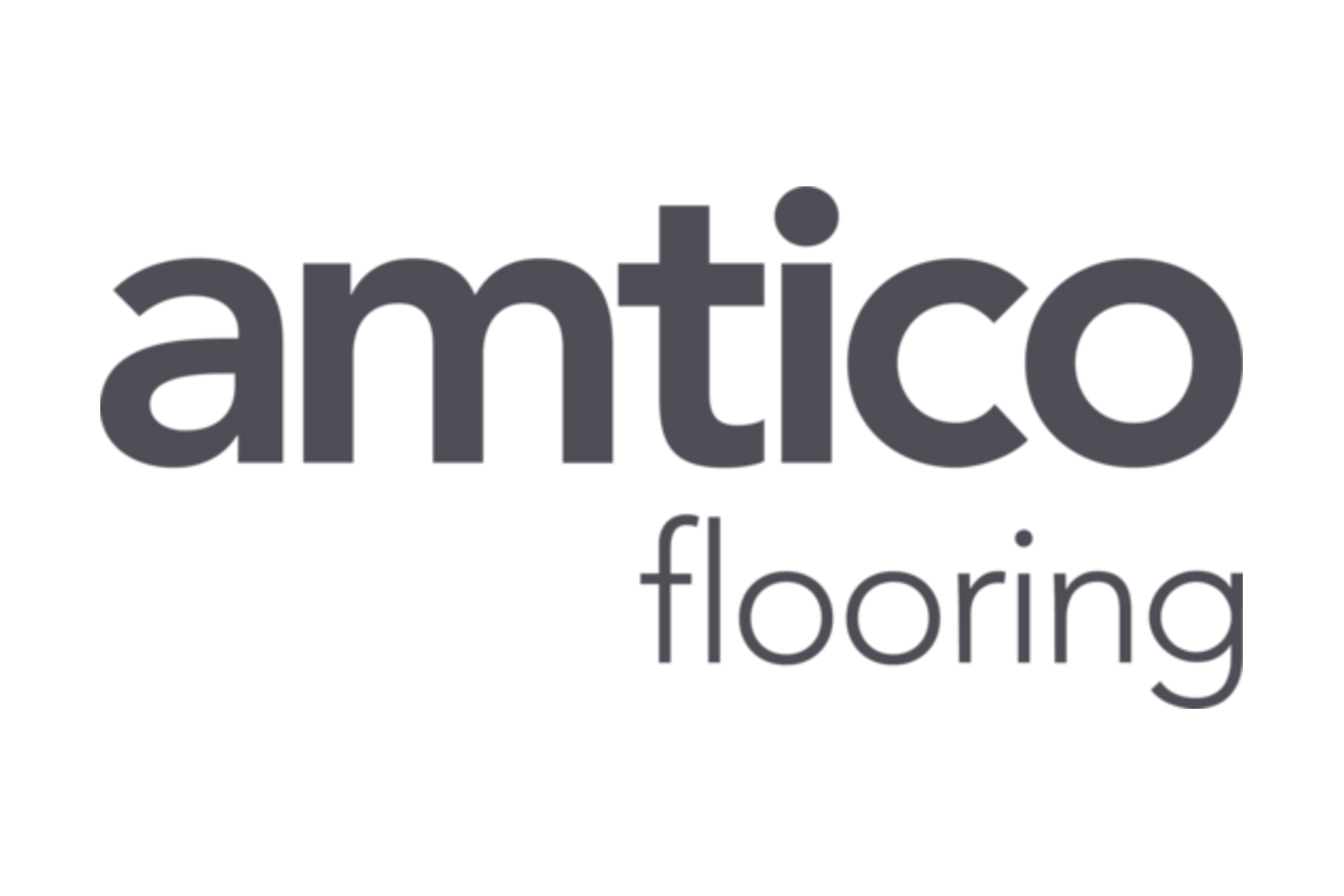 Logo con la parola 'amico' in carattere grande e 'flooring' più piccolo sotto, entrambi in colori scuri