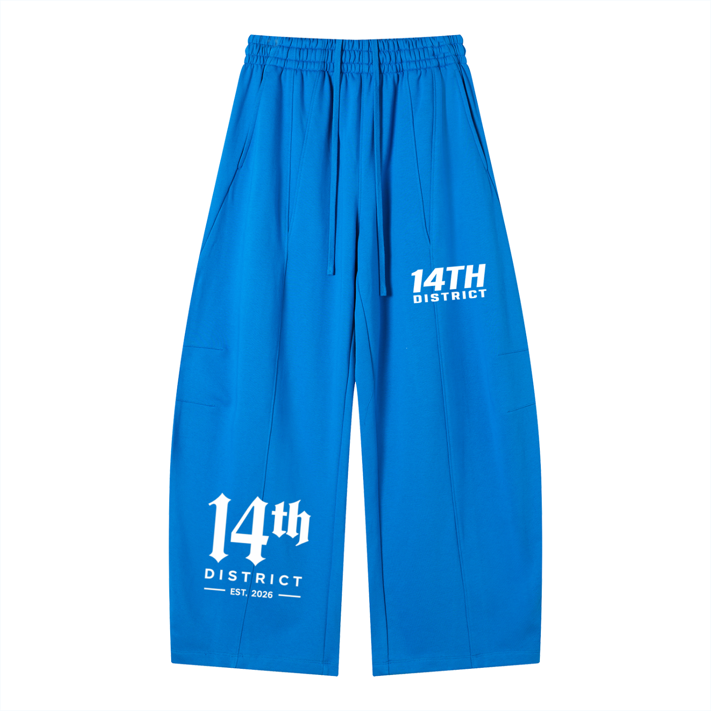 14TH DISTRICT BAGGY SWEATS BLUE