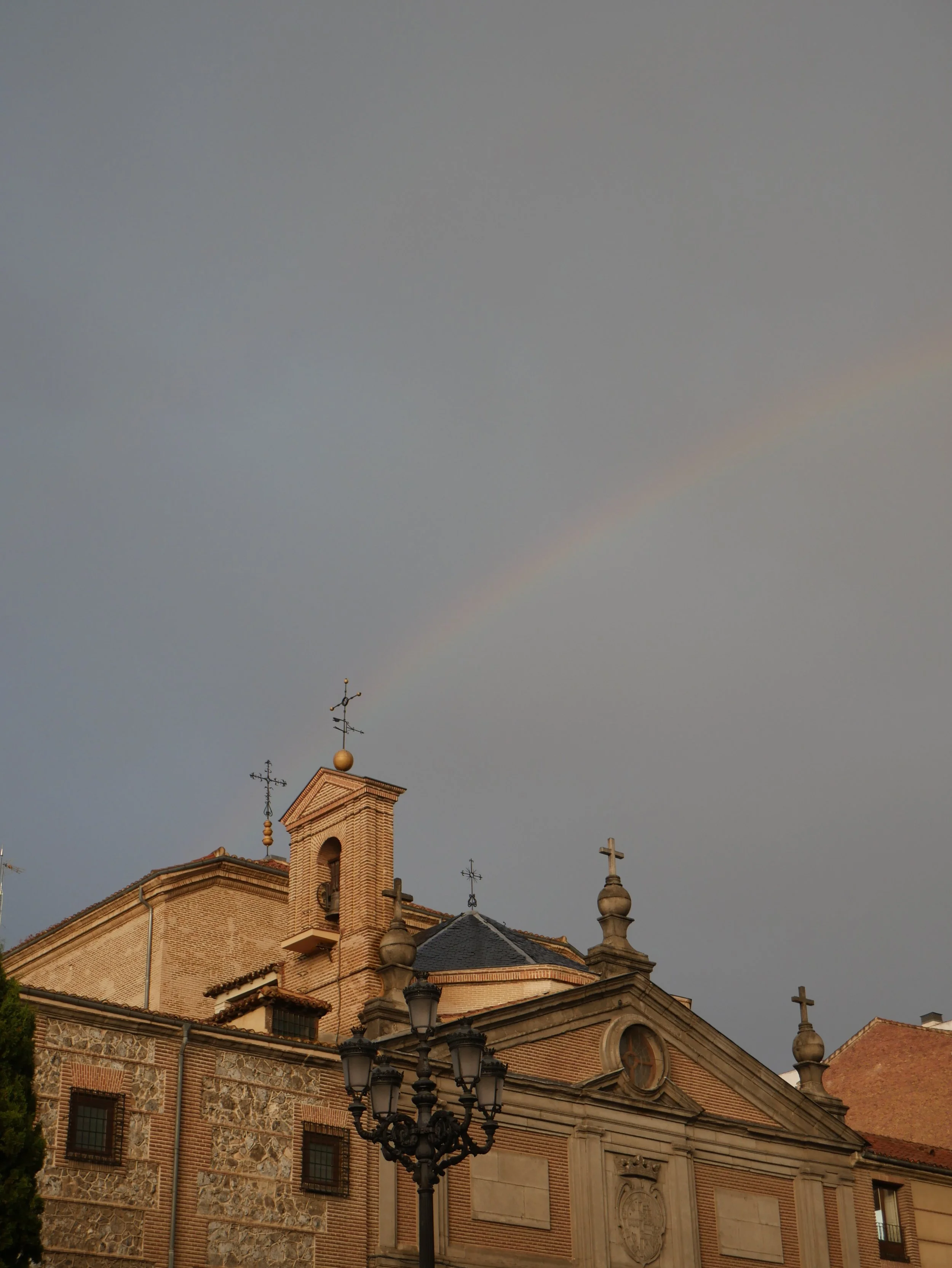 A rainbow greeted us in Madrid