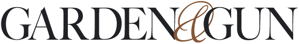 Text saying 'GARDEN & GUN' in elegant font
