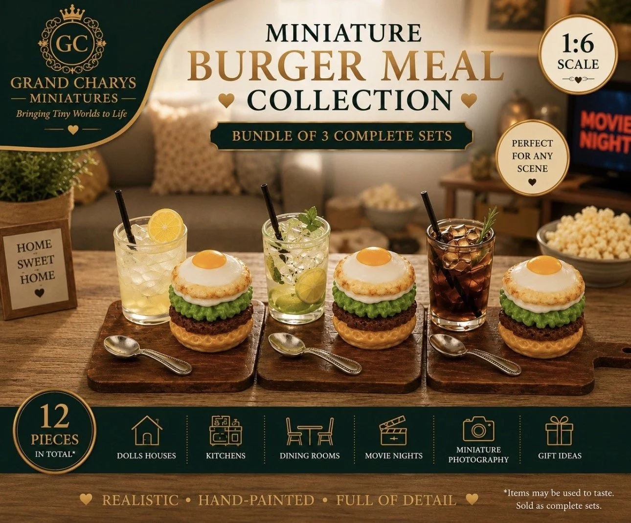 Miniature burger set