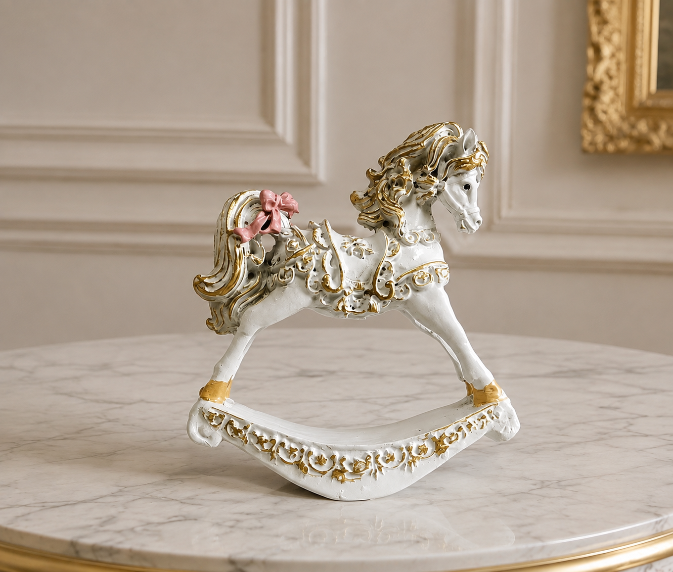 1:12 Dolls House Vintage Rocking Horse Ornament Miniature