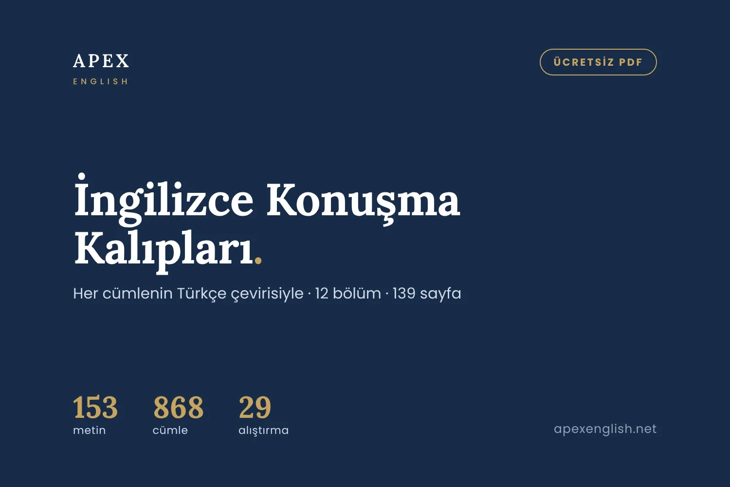 İngilizce Konuşma Kalıpları: 868 Cümle · Ücretsiz PDF