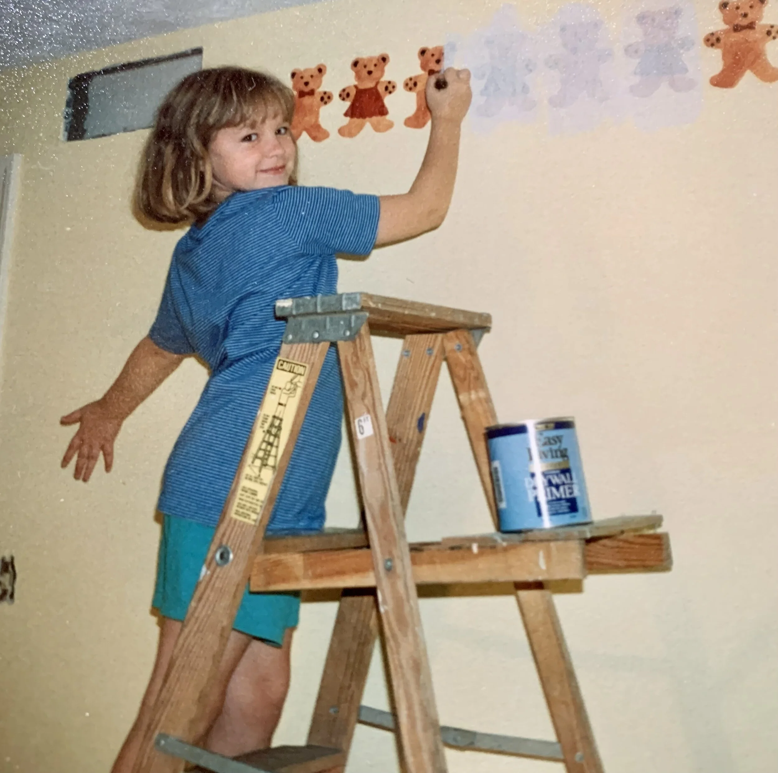 A young Katy Fetrow, always creating spaces.