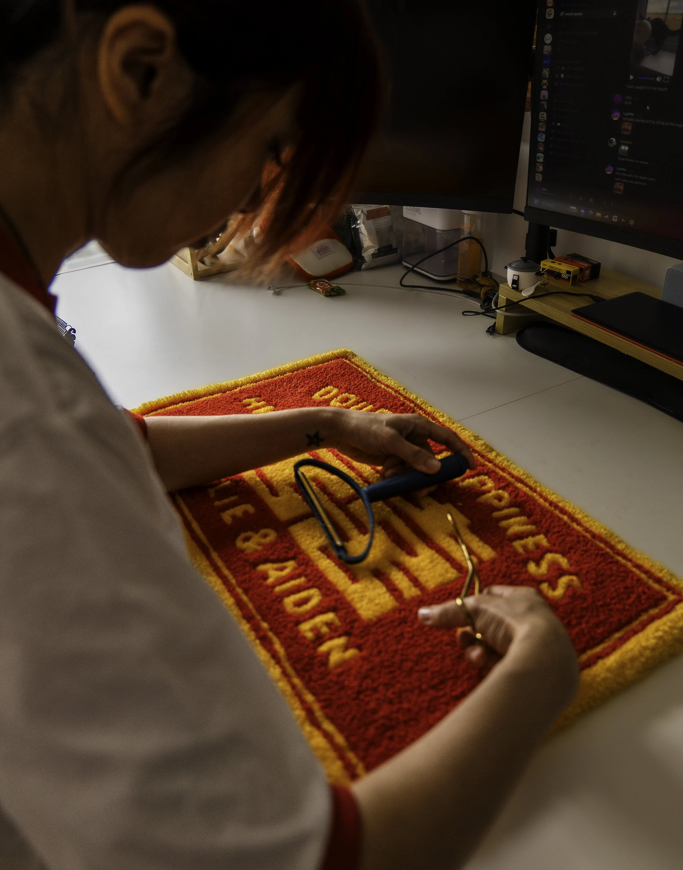 Carving a custom rug double happiness matchbox