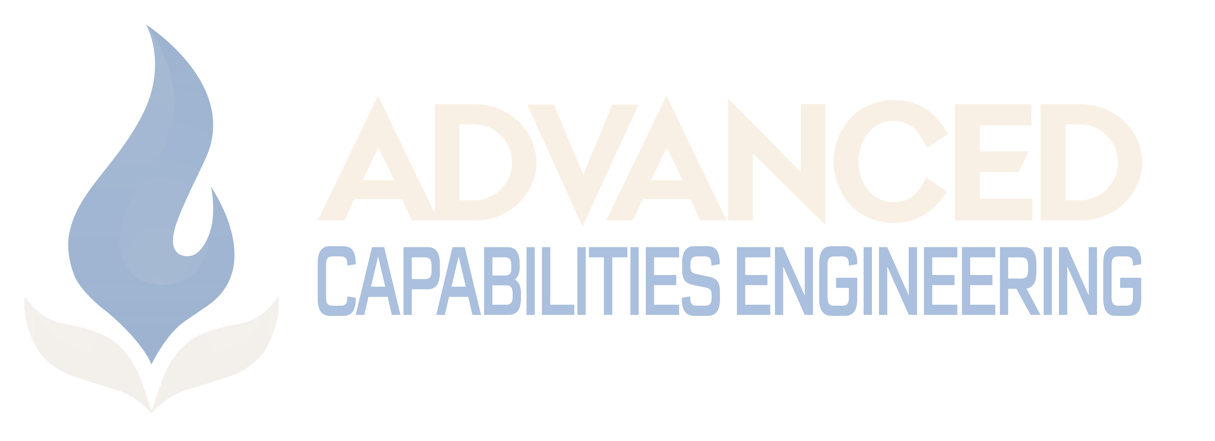Logo with a flame symbol on the left and the words 'ADVANCED CAPABILITIES ENGINEERING' on the right.