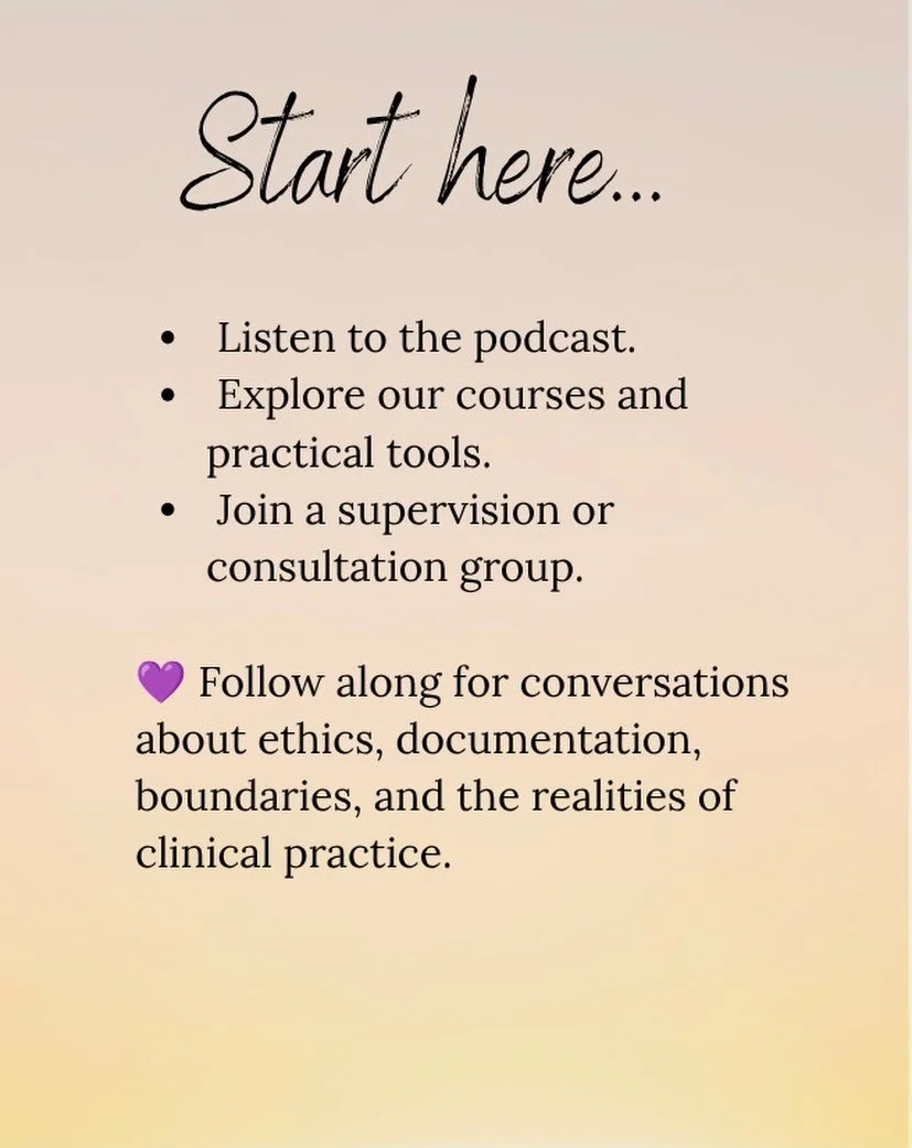 Every resource we&rsquo;ve created started with a conversation.

A question from a supervisee.
A case consultation.
A moment where someone said, &ldquo;I wish someone had taught me this.&rdquo;

So if you&rsquo;re new here, welcome.

Whether you pref