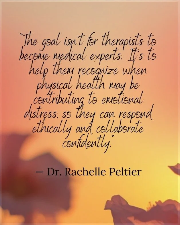 Therapists aren&rsquo;t expected to have all the medical answers.

But we are expected to know how to respond when clients ask difficult questions.

✨ &ldquo;Could this be my hormones?&rdquo;
✨ &ldquo;Should I ask my doctor about perimenopause?&rdquo