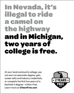 2YearsFree.com 4x5 black and white print ad