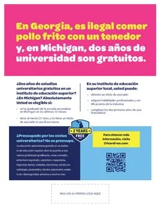 2YearsFree.com Spanish customizable flyer