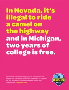 2YearsFree.com 8.5x11 color print ad