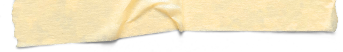 A torn strip of yellow masking tape.