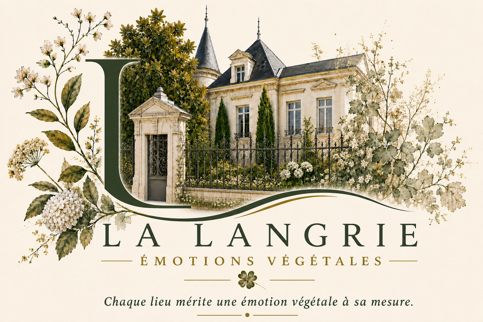 Logo de La Langrie – Émotions végétales, accompagnement paysager et création végétale.