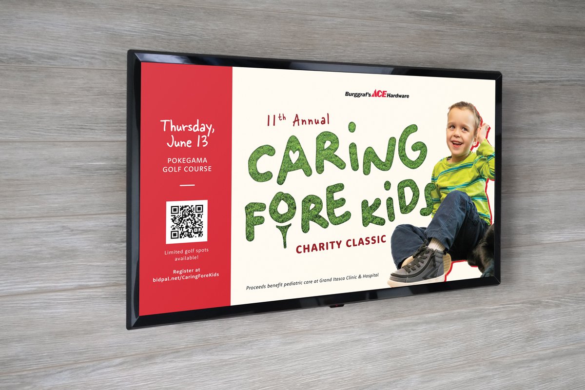Caring Fore Kids Digital Monitor graphic