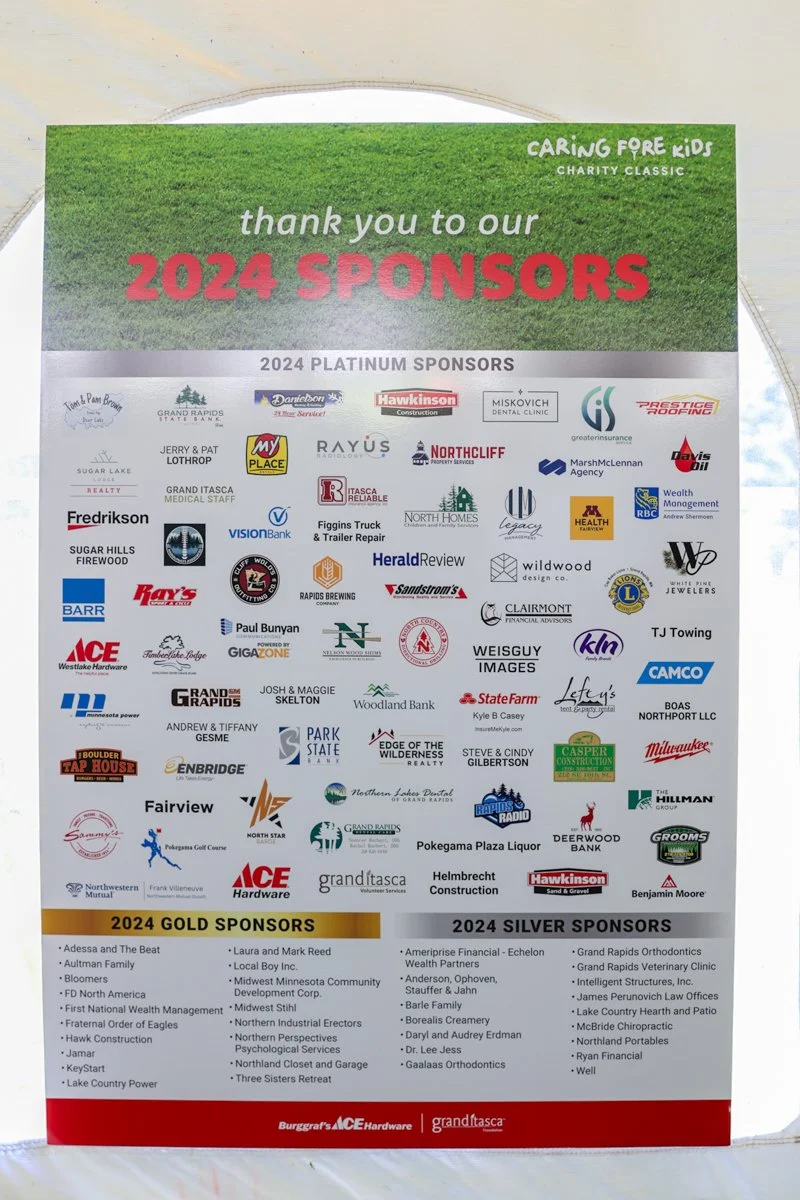 Caring Fore Kids 2024 Sponsor Poster