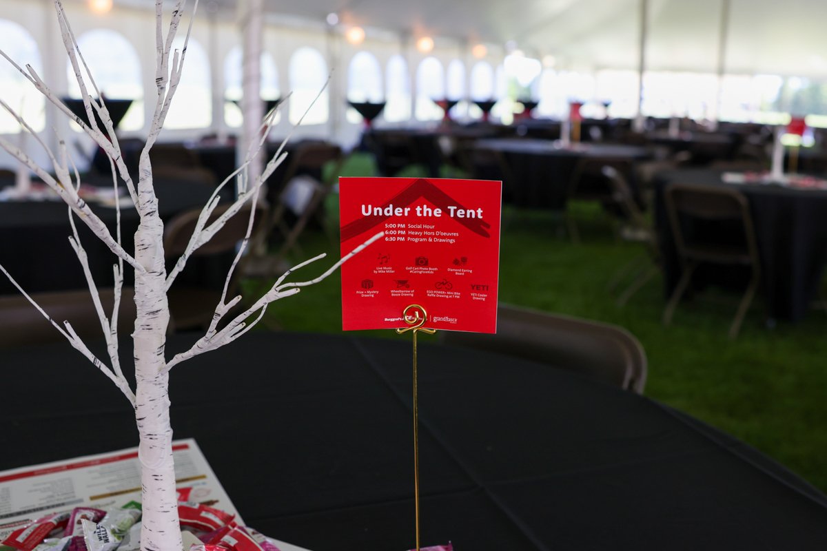 CFK Under the Tent Reception table programs