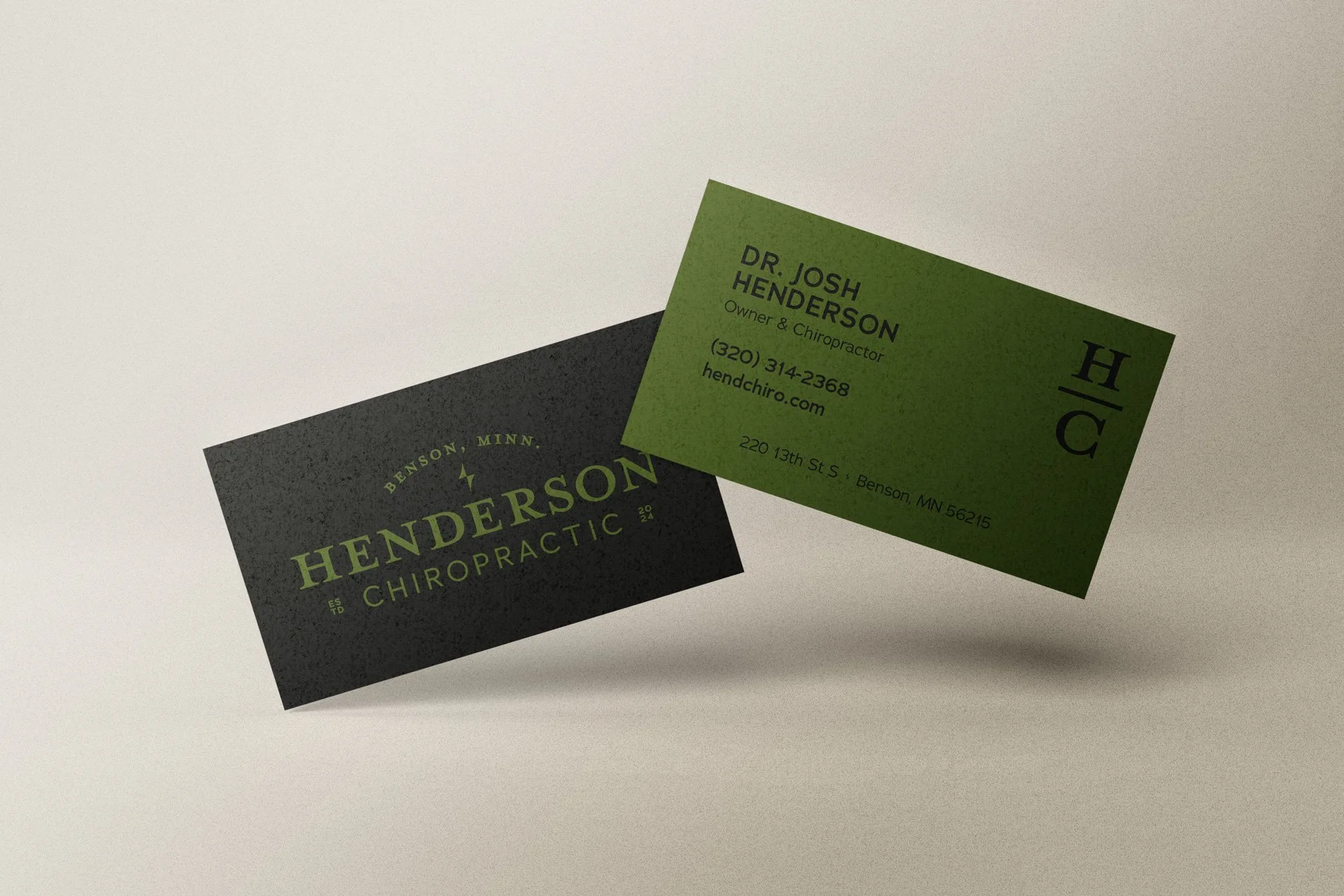 Henderson Chiropractic business card