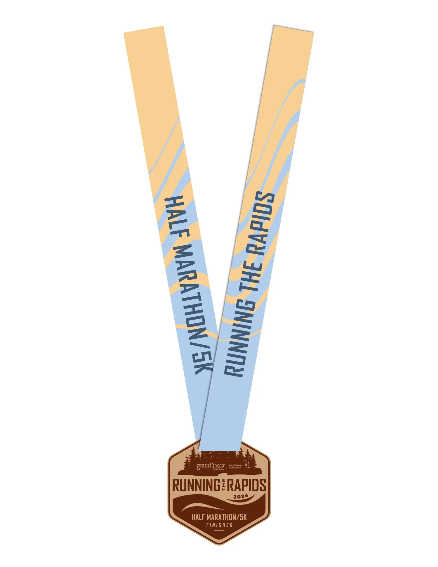 Running the Rapids medal design