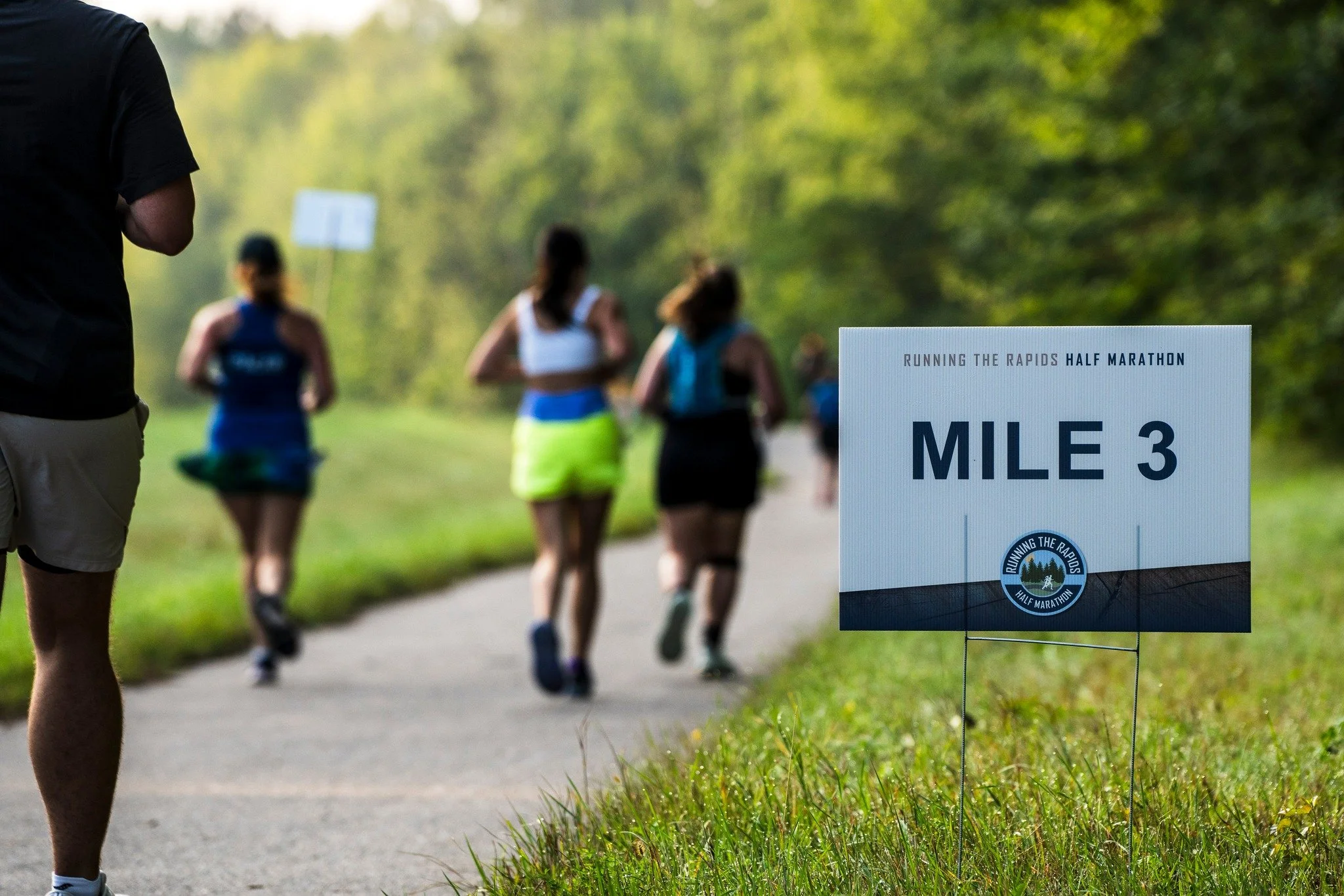 Running the Rapids route signage