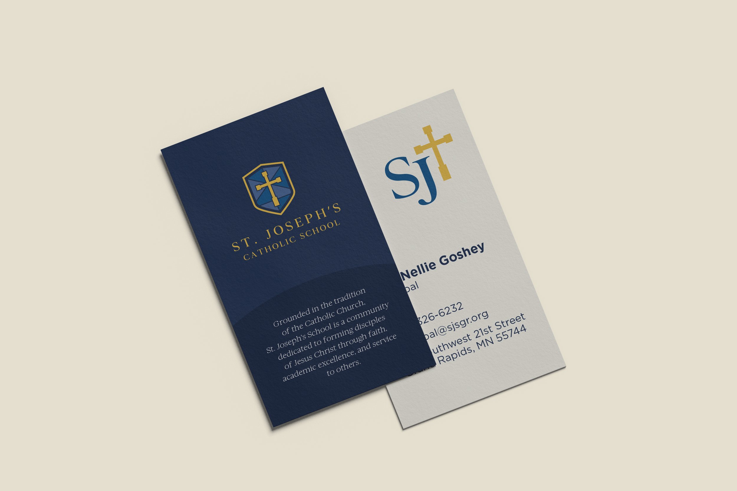 St. Joseph's Catholic School business cards