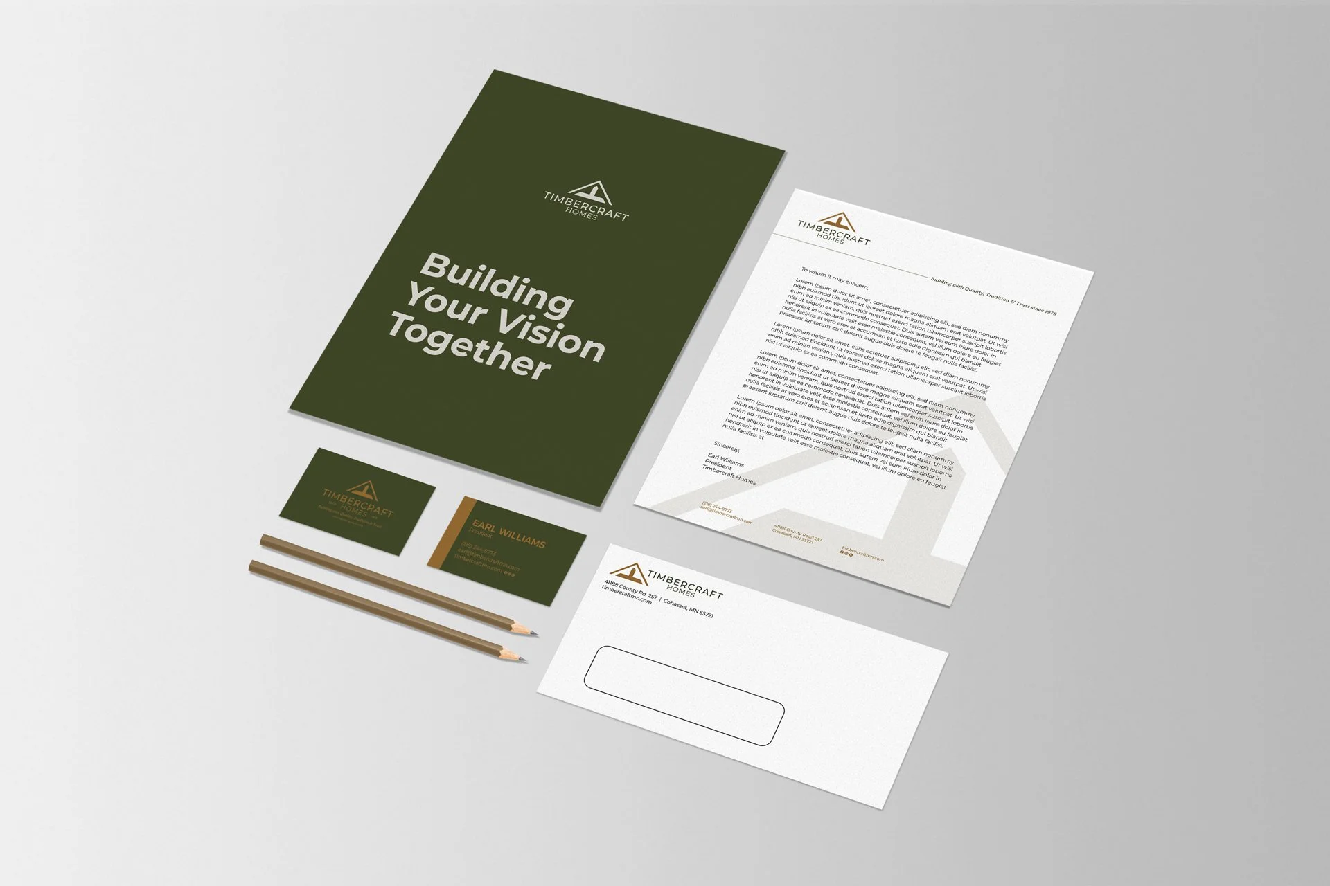 Timbercraft Homes stationery