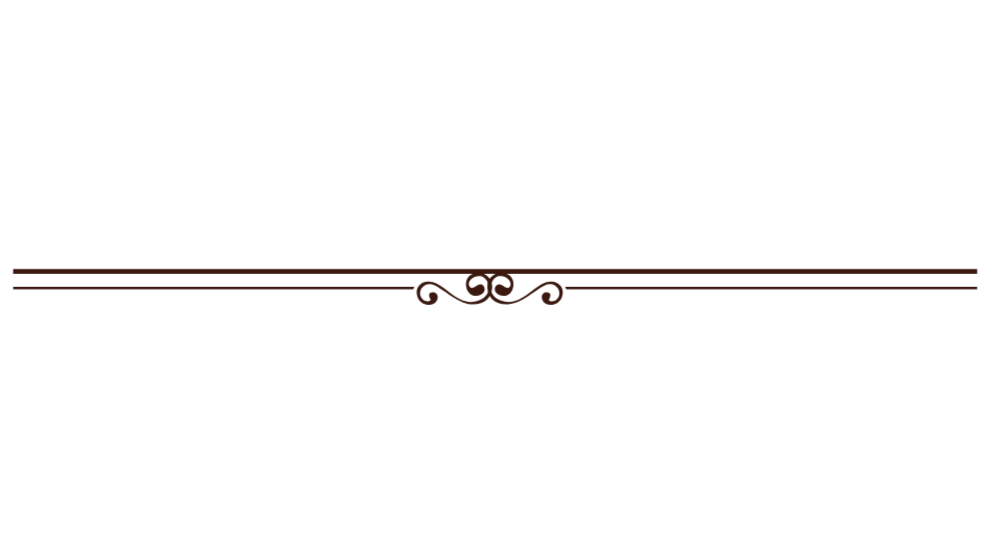 Decorative black background with brown horizontal lines and ornate swirl in the center.