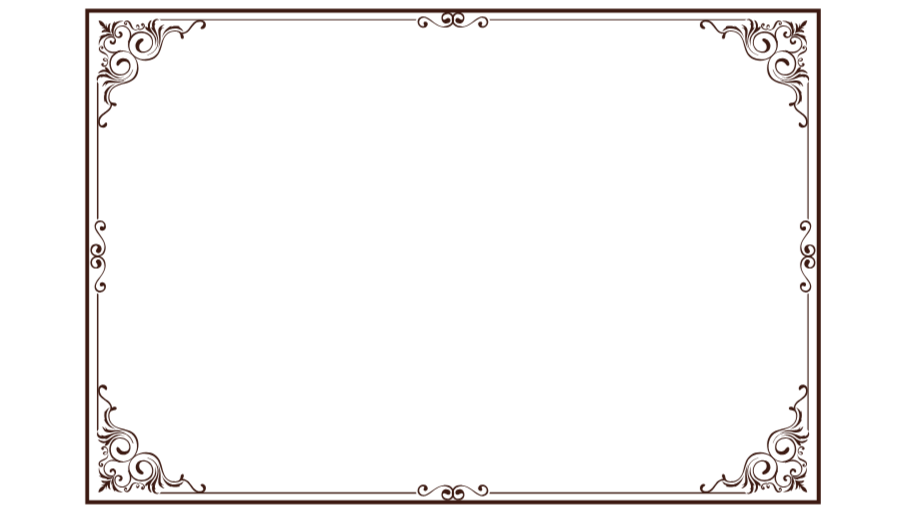 Empty ornate blackboard with a decorative red frame.
