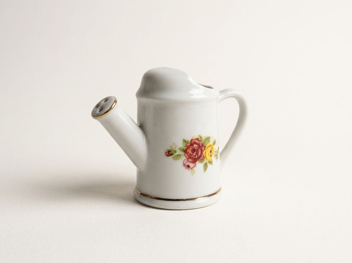 Vintage Rose Watering-Can Bud Vase