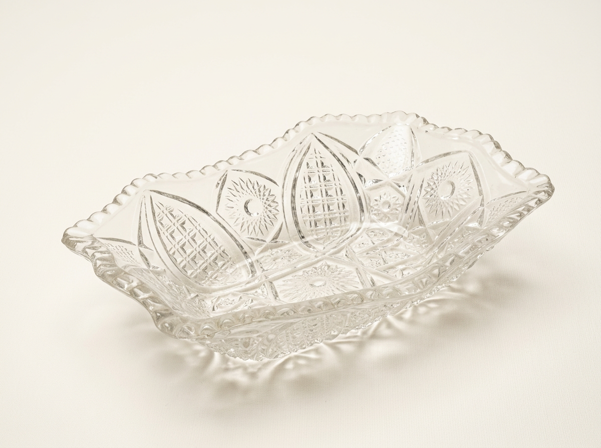 Vintage Pressed-Glass Dish