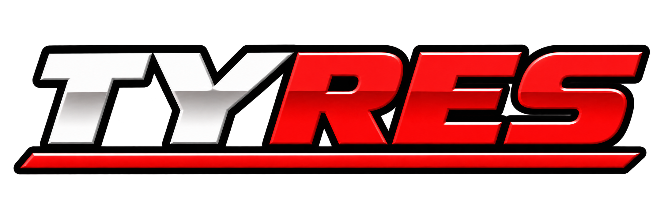 Logo for TV series 'Tyrant' with stylized white and red block letters on black background.