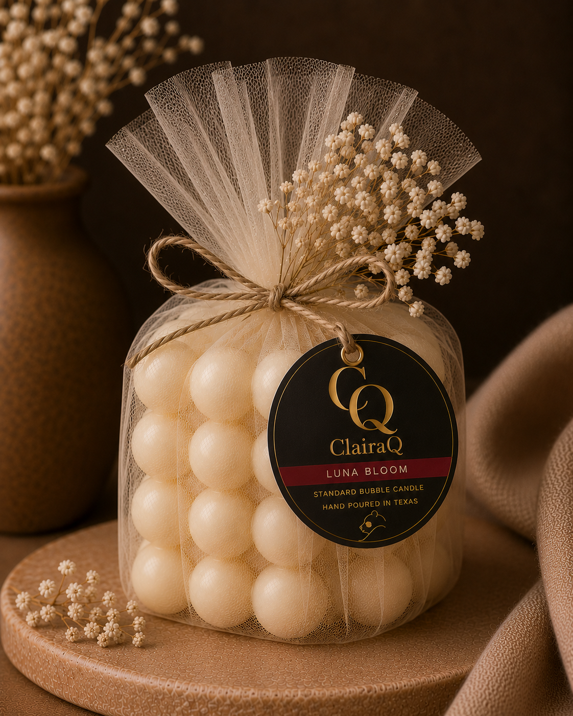 Luna Bloom Standard Bubble Candle