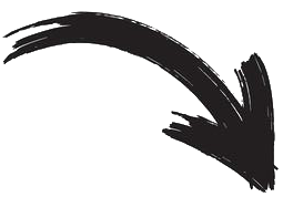 Green screen background with a black curved arrow pointing downward to the right.
