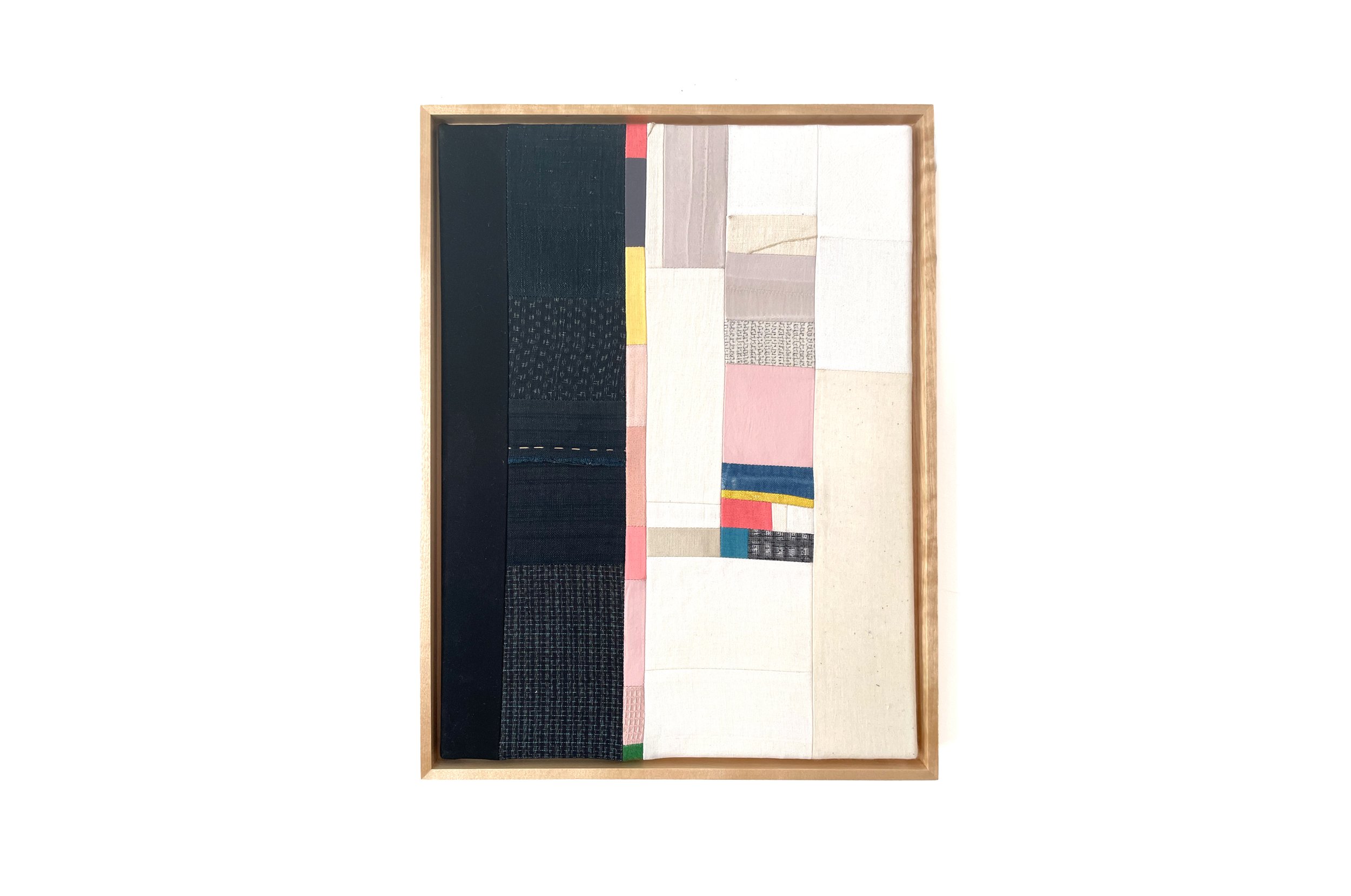 "Study #1."
Cotton/ linen/ canvas stretched on wood panel.
Size: 13 x 17 inches.