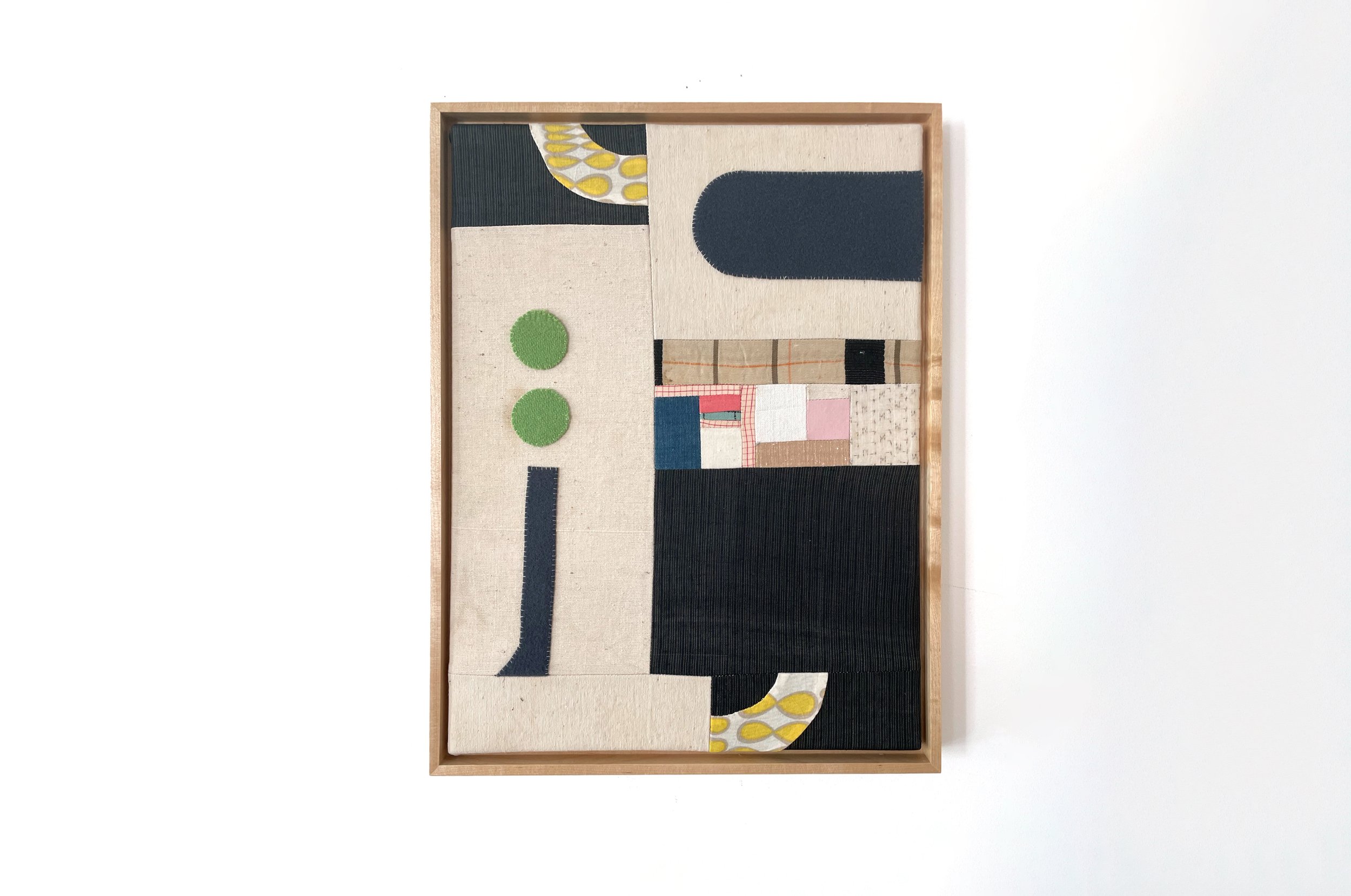 "Study #3."
Cotton/ linen/ canvas stretched on wood panel.
Size: 13 x 17 inches.