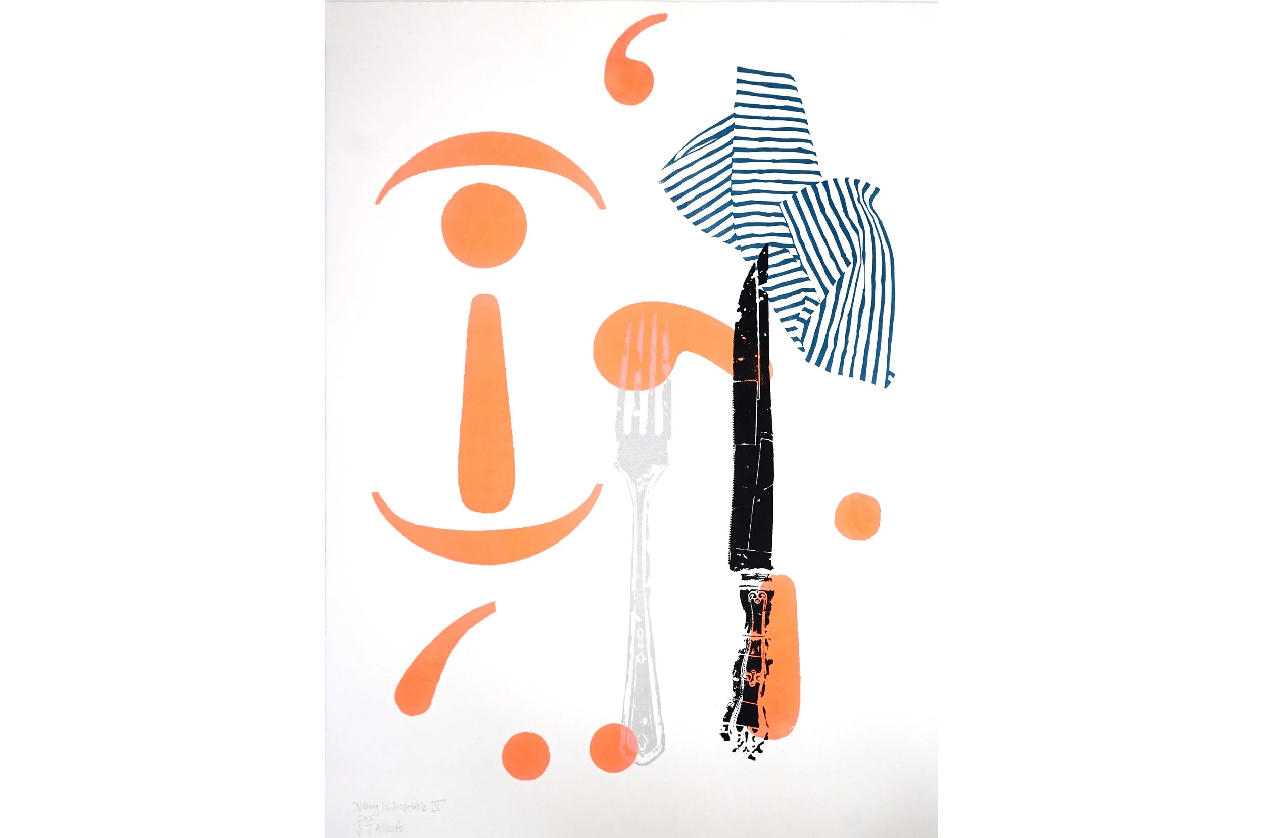 "Nothing Is Disposable #IV." 
Silk Screen on paper.
22.5 X 30 inches. Edition of 1.