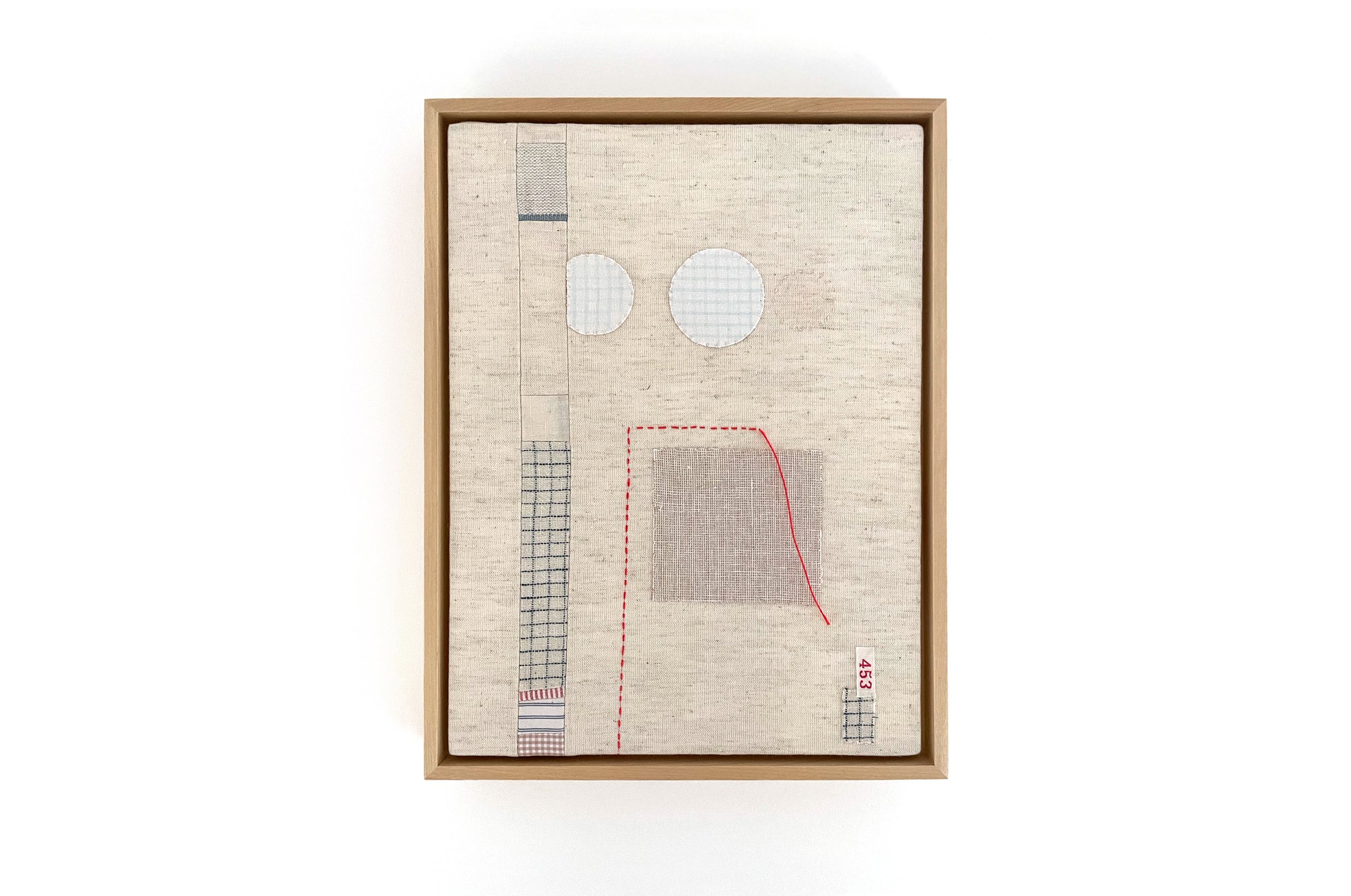 "The Time Comes To Decide."
Cotton/ linen/ canvas, hand embroidery stretched on wood panel.
17.5 x 21.5 inches.
