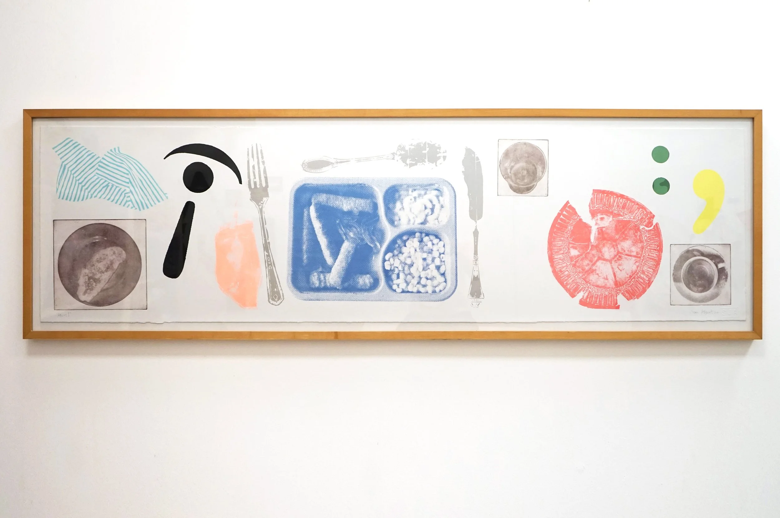 "Apicius 2" 
Collograph and Silk Screen on paper.
19 x 70 inches. Edition of 1.