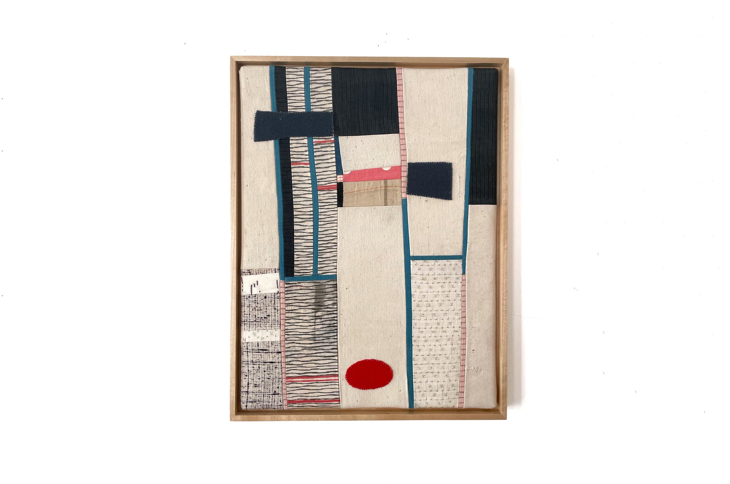 "Study #2."
Cotton/ linen/ canvas stretched on wood panel.
Size: 13 x 17 inches.