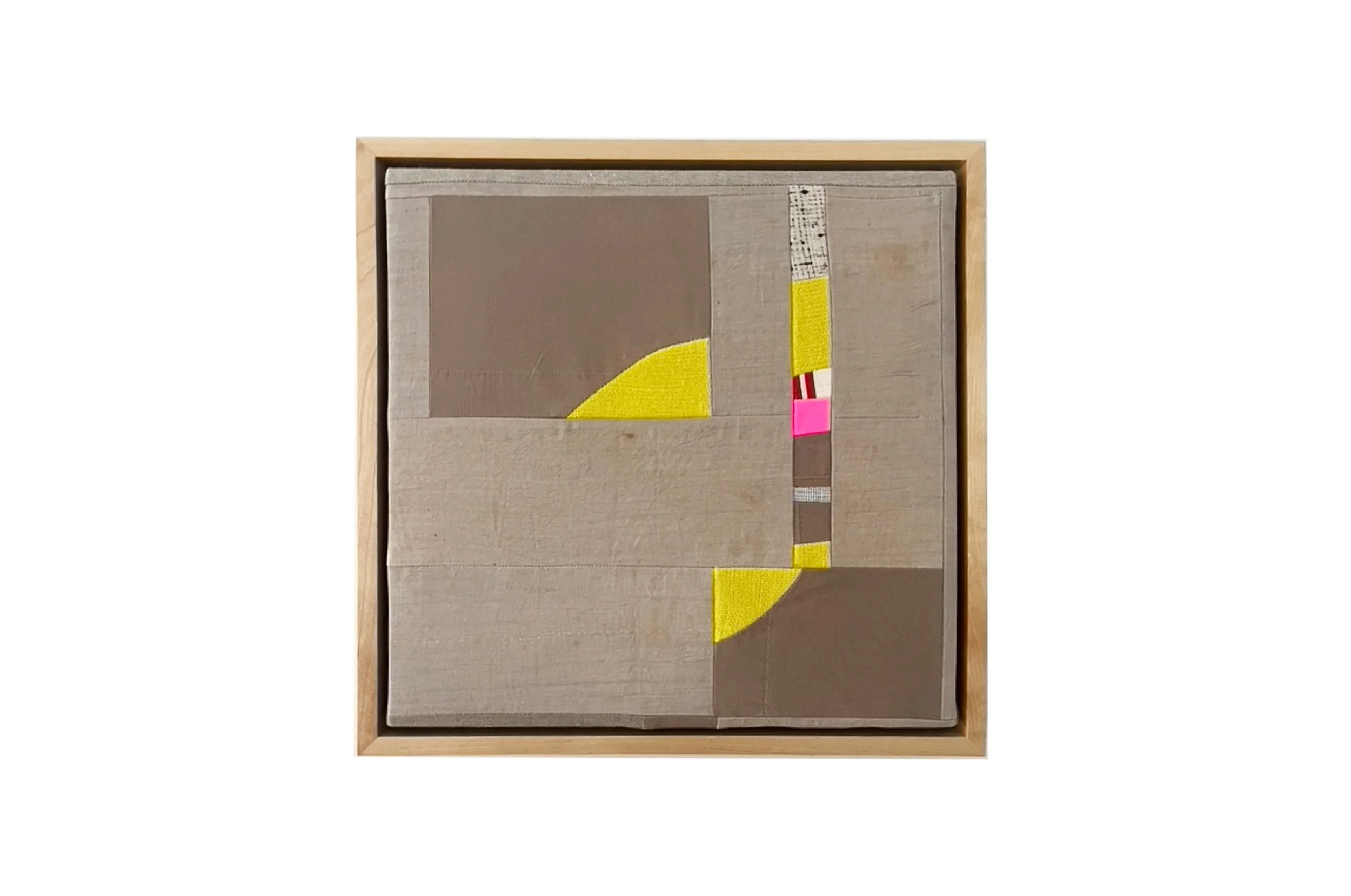 "Imaginal Cell #2."
Cotton/ linen/ wool/ ramie stretched on wooden panel.
13.5 x 13.5 inches.