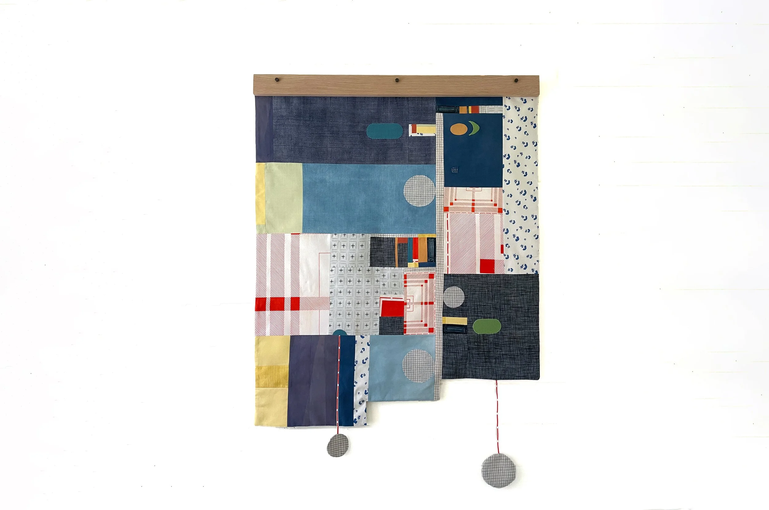 "Careful Joy."
Cotton/silk/linen/vintage remnants. 36 X 50 inches at its longest point.