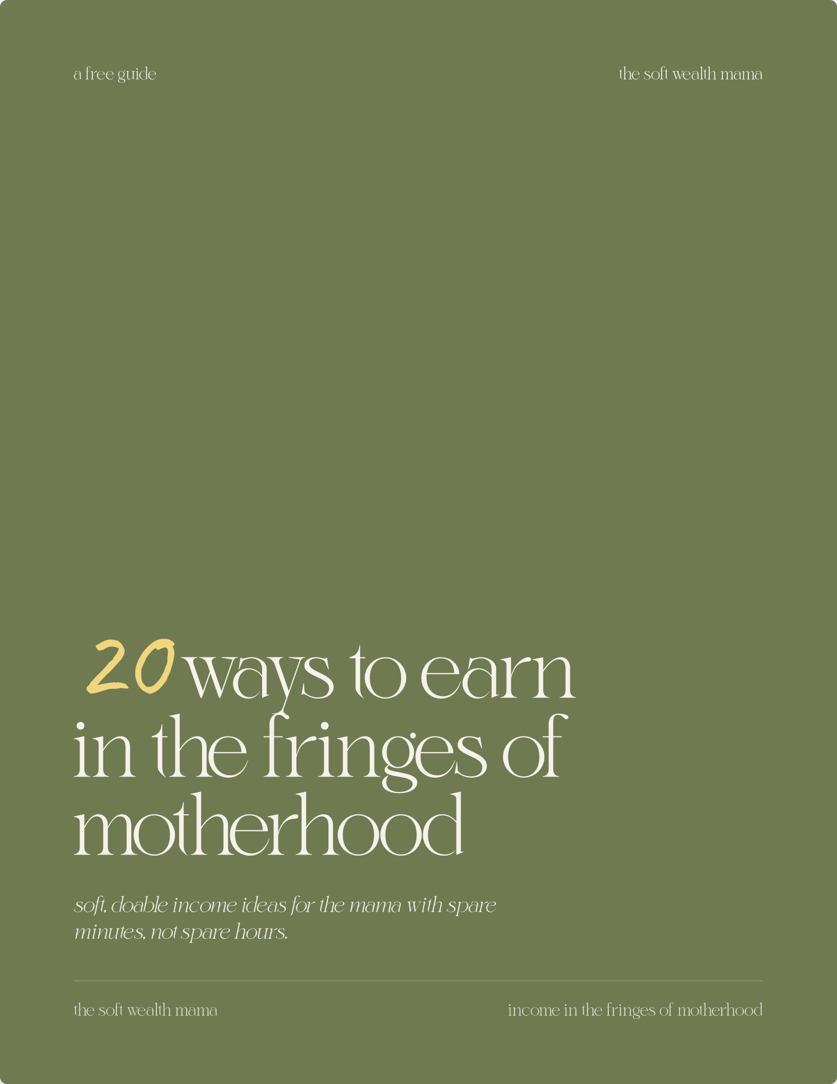 ✨freebie✨ earn in the fringes of motherhood