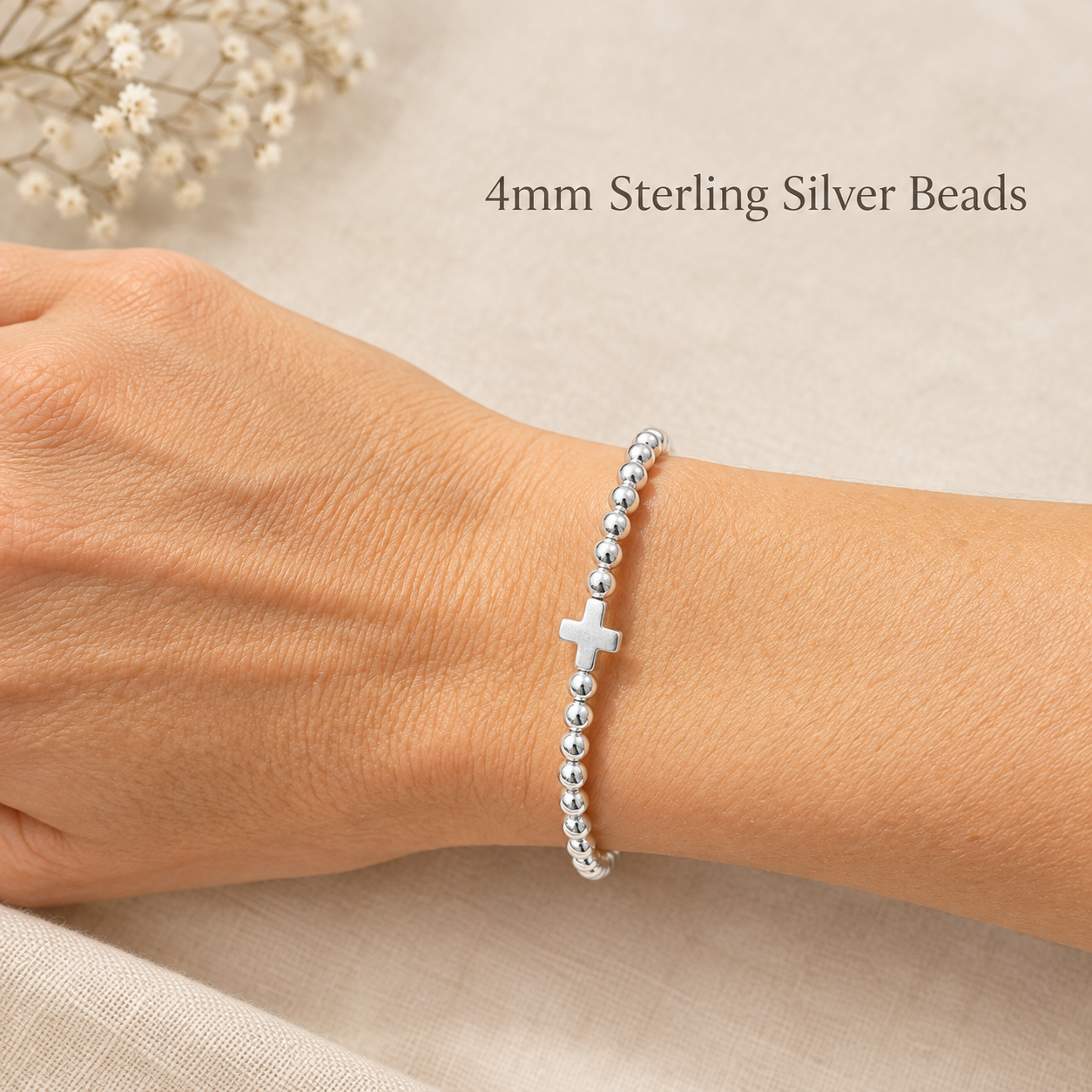 Silver Cross Bracelet
